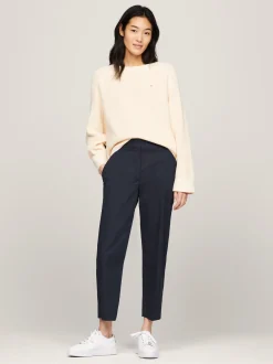 Spodnie*Tommy Hilfiger Wąskie Chinosy Z Prostymi Nogawkami DESERT SKY