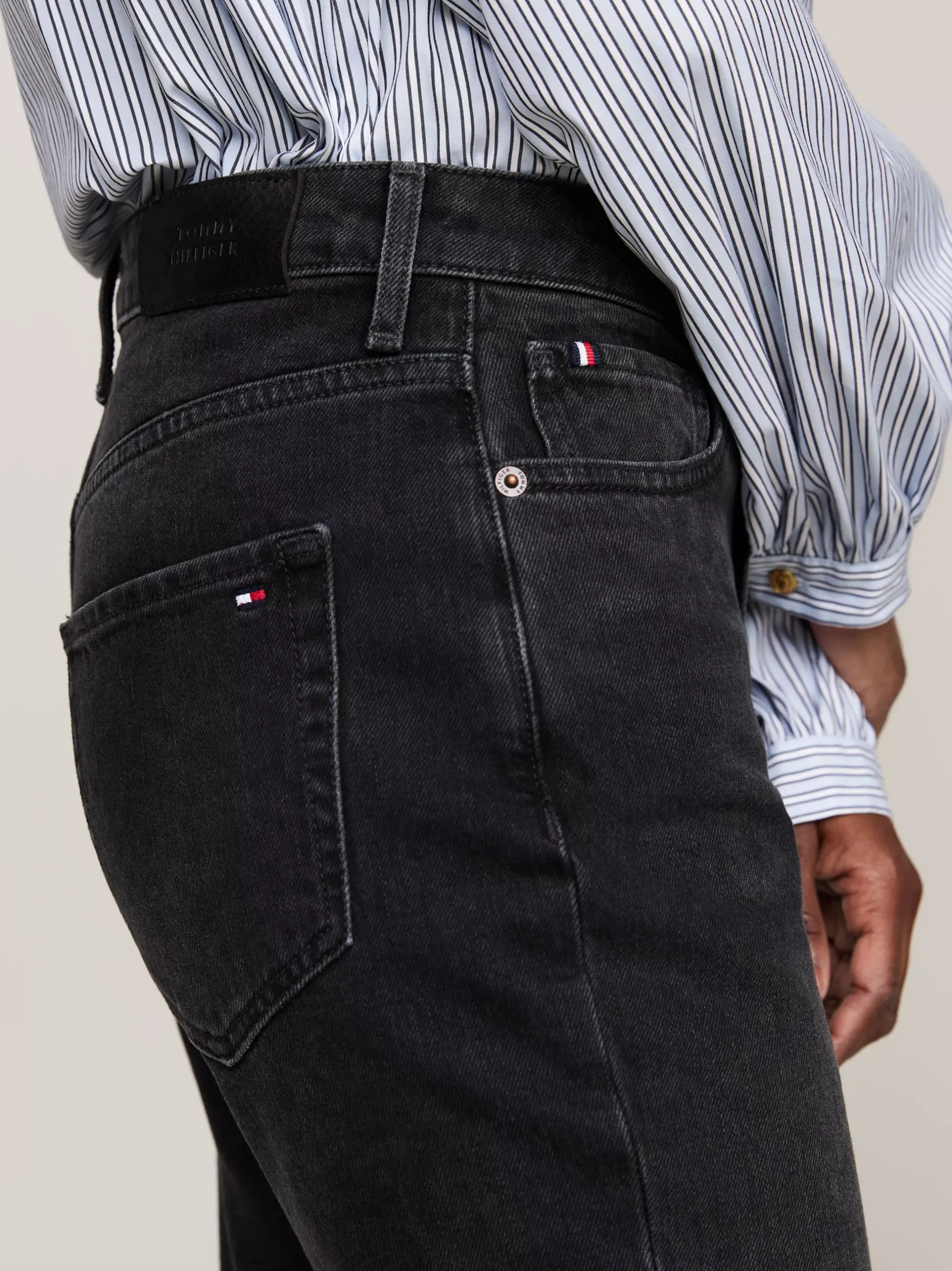 Jeansy*Tommy Hilfiger Wąskie Jeansy Do Kostki Z Wysokim Stanem IRI