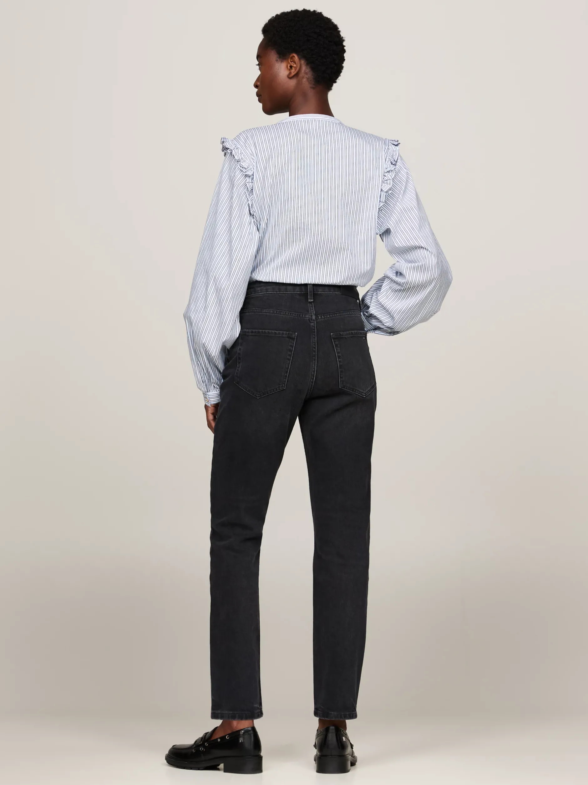 Jeansy*Tommy Hilfiger Wąskie Jeansy Do Kostki Z Wysokim Stanem IRI