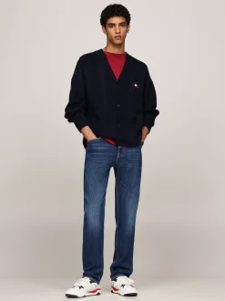 Jeansy*Tommy Hilfiger Wąskie Jeansy Ryan Z Wyhaftowanym Logo DENIM DARK