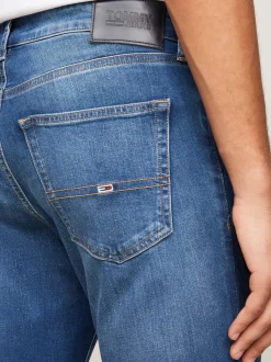 Jeansy*Tommy Hilfiger Wąskie Jeansy Scanton Z Efektem Wyblaknięcia WILSON MID BLUE STRETCH
