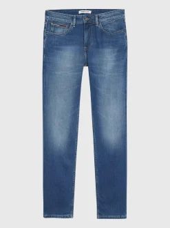 Jeansy*Tommy Hilfiger Wąskie Jeansy Scanton Z Efektem Wyblaknięcia WILSON MID BLUE STRETCH
