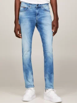 Jeansy*Tommy Hilfiger Wąskie Jeansy Scanton Z Efektem Wyblaknięcia WILSON LIGHT BLUE STRETCH