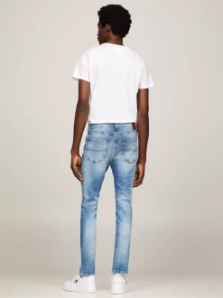 Jeansy*Tommy Hilfiger Wąskie Jeansy Scanton Z Efektem Wyblaknięcia WILSON LIGHT BLUE STRETCH