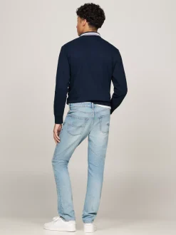Jeansy*Tommy Hilfiger Wąskie Jeansy Scanton Z Przetarciami DENIM LIGHT