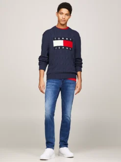 Jeansy*Tommy Hilfiger Wąskie Jeansy Scanton Ze Stretchem DYNAMIC JACOB MID BLUE STRETCH