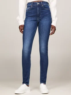 Jeansy*Tommy Hilfiger Wąskie Jeansy Sylvia Z Wysokim Stanem DENIM DARK