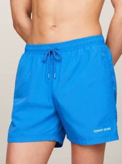 Stroje Kąpielowe*Tommy Hilfiger Wąskie Spodenki Kąpielowe Z Logo MERIDIAN BLUE