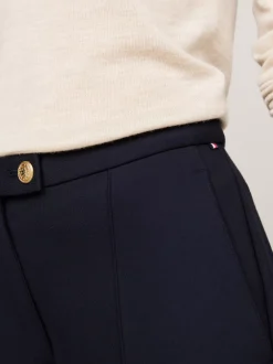 Spodnie*Tommy Hilfiger Wąskie Spodnie Z Prostymi Nogawkami W Kant DESERT SKY