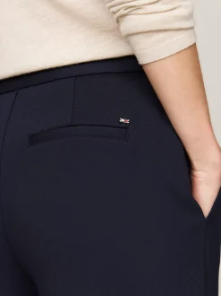 Spodnie*Tommy Hilfiger Wąskie Spodnie Z Prostymi Nogawkami W Kant DESERT SKY