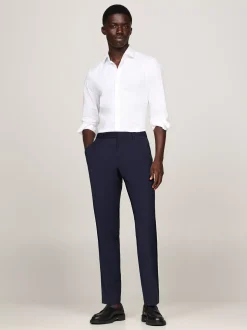 Garnitury I Kostiumy|Spodnie*Tommy Hilfiger Wąskie Spodnie Z Zaprasowanymi Kantami BLUE