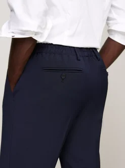 Garnitury I Kostiumy|Spodnie*Tommy Hilfiger Wąskie Spodnie Z Zaprasowanymi Kantami BLUE