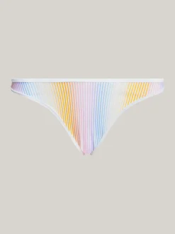 Stroje Kąpielowe*Tommy Hilfiger Wysoko Wycięty Dół Od Bikini Z Nadrukiem TH OMBRE STRIPE