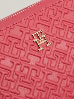 Torebki Na Pasku*Tommy Hilfiger Wytłaczana Torebka Z Monogramem TH HERITAGE PINK