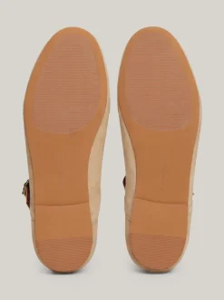 Baleriny|Płaskie Buty*Tommy Hilfiger Zamszowe Baleriny Mary Jane BEIGE
