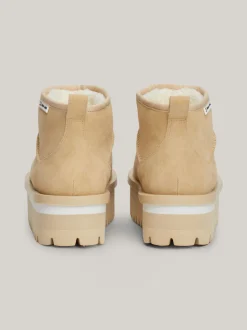 Botki Do Kostki|Botki*Tommy Hilfiger Zamszowe Botki Na Platformie GENTLE GOLD