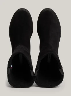 Botki Do Kostki|Botki*Tommy Hilfiger Zamszowe Botki Na Podeszwie Z Protektorem BLACK