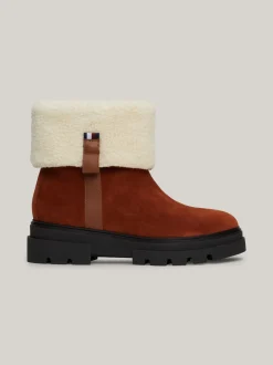 Botki Do Kostki|Botki*Tommy Hilfiger Zamszowe Botki Na Podeszwie Z Protektorem COGNAC BROWN