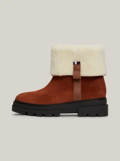 Botki Do Kostki|Botki*Tommy Hilfiger Zamszowe Botki Na Podeszwie Z Protektorem COGNAC BROWN