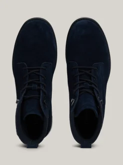 Buty Sznurowane|Buty*Tommy Hilfiger Zamszowe Botki Nad Kostkę Z Logo DESERT SKY