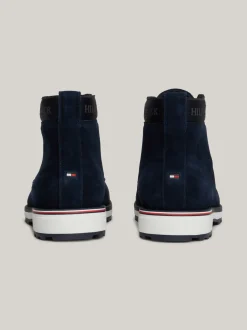 Buty Sznurowane|Buty*Tommy Hilfiger Zamszowe Botki Nad Kostkę Z Logo DESERT SKY