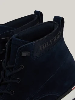 Buty Sznurowane|Buty*Tommy Hilfiger Zamszowe Botki Nad Kostkę Z Logo DESERT SKY