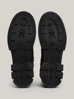 Botki*Tommy Hilfiger Zamszowe Botki TH Monogram DARK COFFEE