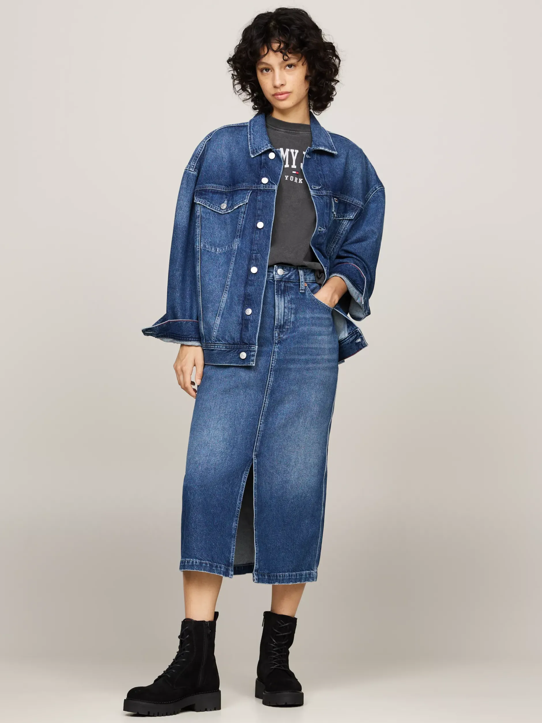 Sznurowane Botki|Botki*Tommy Hilfiger Zamszowe Botki Z Protektorem BLACK