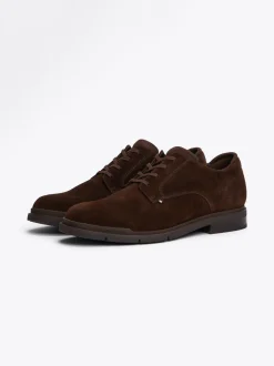 Buty Wizytowe*Tommy Hilfiger Zamszowe Buty Derby COCOA