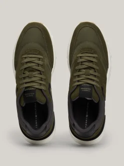 Sneakersy*Tommy Hilfiger Zamszowe Buty Do Biegania Z Monogramem TH UTILITY OLIVE