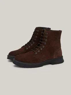 Buty Sznurowane|Buty*Tommy Hilfiger Zamszowe Buty Nad Kostkę COCOA