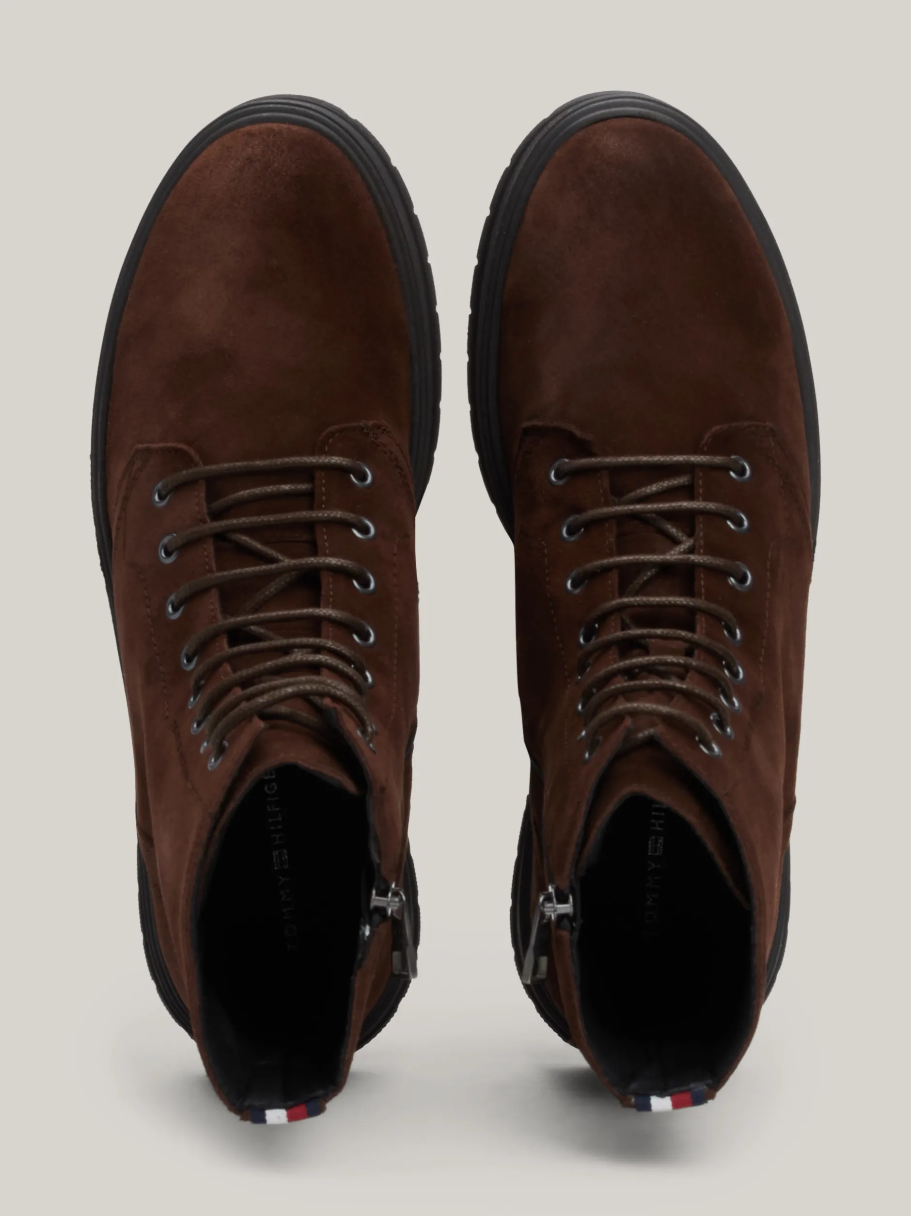 Buty Sznurowane|Buty*Tommy Hilfiger Zamszowe Buty Nad Kostkę COCOA