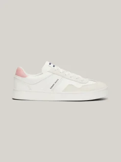 Sneakersy*Tommy Hilfiger Zamszowe Buty Sportowe ECRU