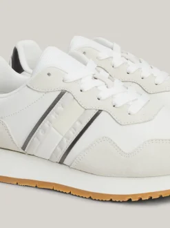 Sneakersy*Tommy Hilfiger Zamszowe Buty Sportowe ECRU