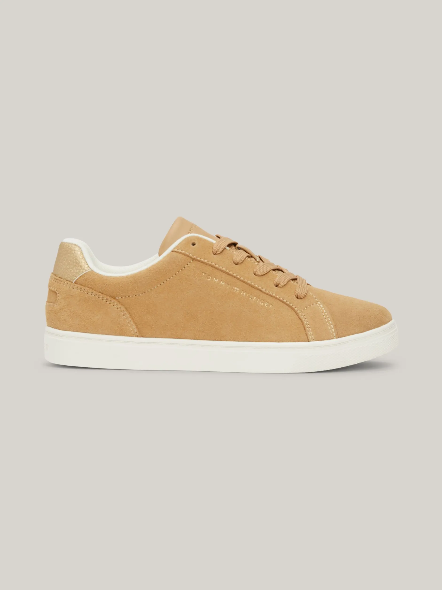 Sneakersy*Tommy Hilfiger Zamszowe Buty Sportowe CLASSIC KHAKI