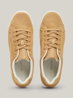Sneakersy*Tommy Hilfiger Zamszowe Buty Sportowe CLASSIC KHAKI