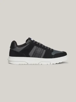Sneakersy*Tommy Hilfiger Zamszowe Buty Sportowe Brooklyn Ze Wstawkami BLACK