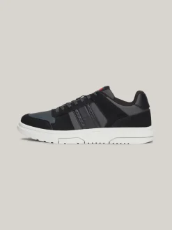 Sneakersy*Tommy Hilfiger Zamszowe Buty Sportowe Brooklyn Ze Wstawkami BLACK
