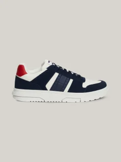 Sneakersy*Tommy Hilfiger Zamszowe Buty Sportowe Brooklyn Ze Wstawkami DARK NIGHT NAVY