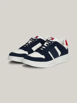 Sneakersy*Tommy Hilfiger Zamszowe Buty Sportowe Brooklyn Ze Wstawkami DARK NIGHT NAVY