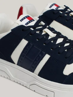 Sneakersy*Tommy Hilfiger Zamszowe Buty Sportowe Brooklyn Ze Wstawkami DARK NIGHT NAVY