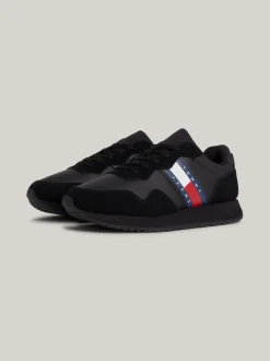 Sneakersy*Tommy Hilfiger Zamszowe Buty Sportowe Do Biegania Z Logo BLACK