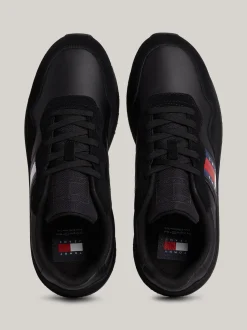 Sneakersy*Tommy Hilfiger Zamszowe Buty Sportowe Do Biegania Z Logo BLACK