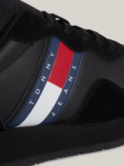 Sneakersy*Tommy Hilfiger Zamszowe Buty Sportowe Do Biegania Z Logo BLACK