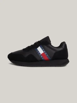 Sneakersy*Tommy Hilfiger Zamszowe Buty Sportowe Do Biegania Z Logo BLACK