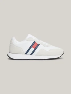White Trainers|Sneakersy*Tommy Hilfiger Zamszowe Buty Sportowe Do Biegania Z Logo WHITE