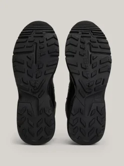 Sneakersy*Tommy Hilfiger Zamszowe Buty Sportowe Do Kostki Z Protektorem BLACK