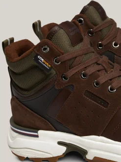 Sneakersy*Tommy Hilfiger Zamszowe Buty Sportowe Do Kostki Z Protektorem COCOA