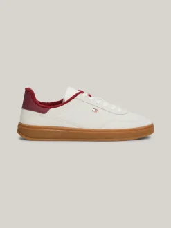 Sneakersy*Tommy Hilfiger Zamszowe Buty Sportowe Heritage ANCIENT WHITE