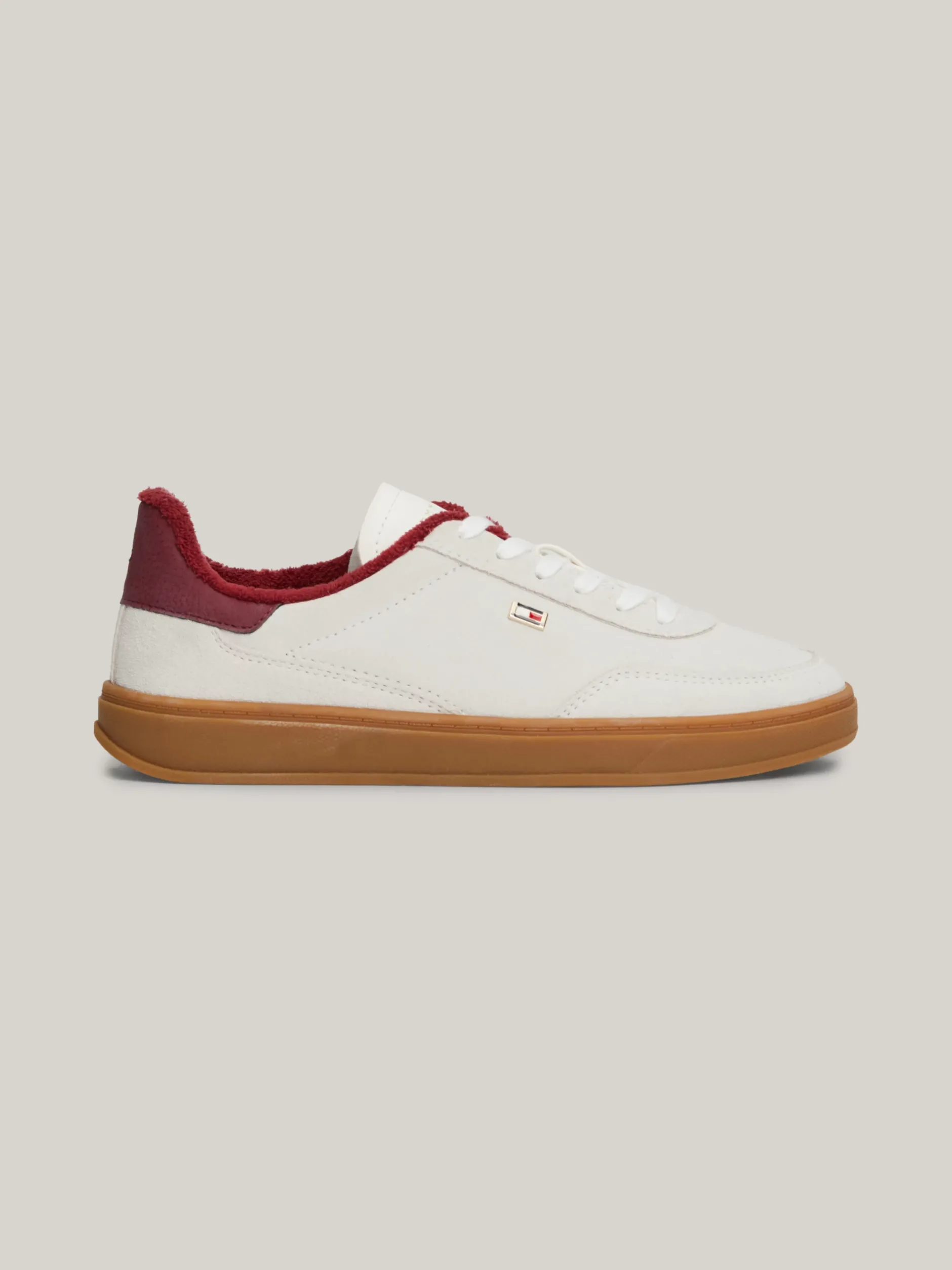 Sneakersy*Tommy Hilfiger Zamszowe Buty Sportowe Heritage ANCIENT WHITE